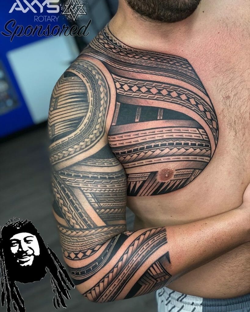 Polynesian tattoo forearm