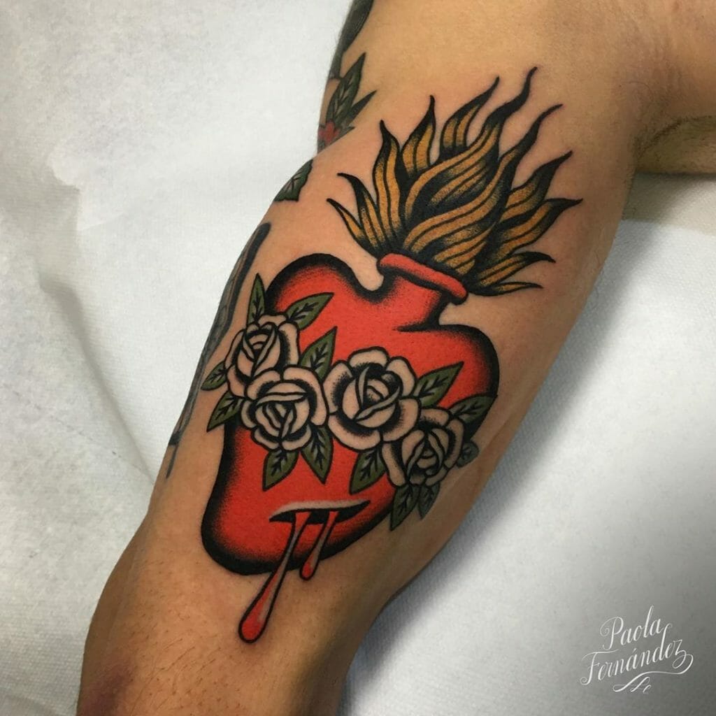 Anatomical Sacred Heart  Tattoo Abyss Montreal