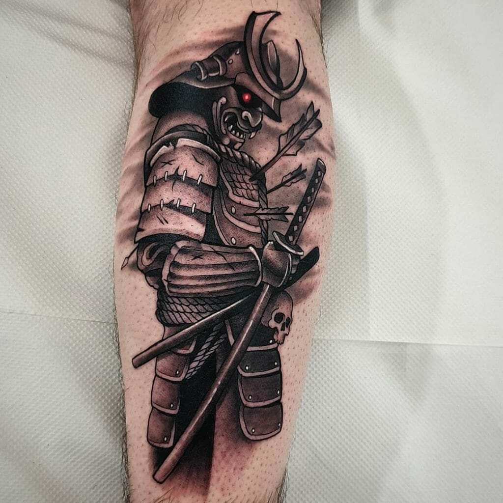 Samurai mask tattoo2