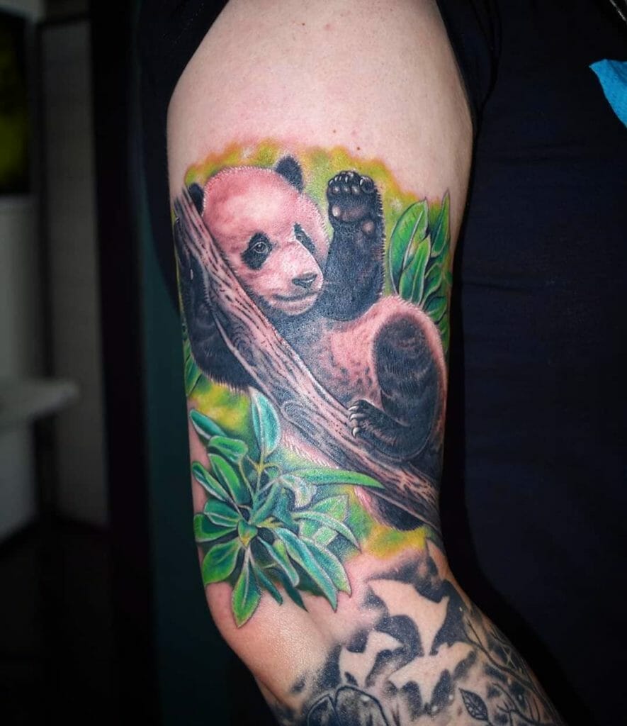 Panda Heart Temporary Tattoo - Etsy