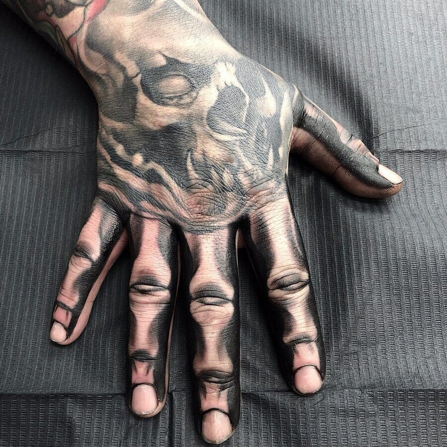 Skeleton hand tattoo2