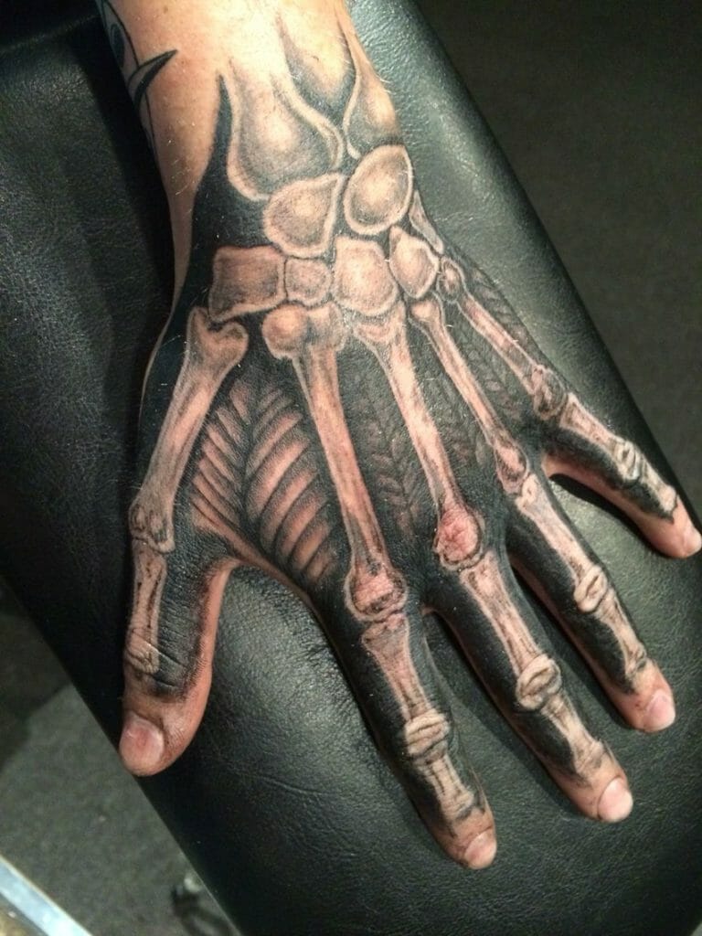 Skeleton hand tattoo8