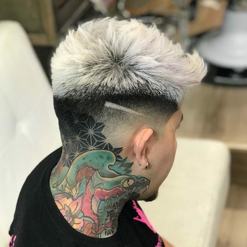 Skin fade with line