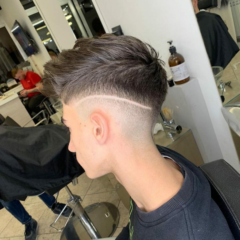 Stylish pompadour fade hairstyle