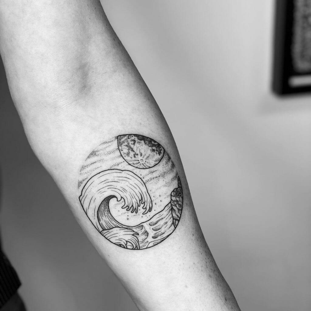 Sun and moon tattoos