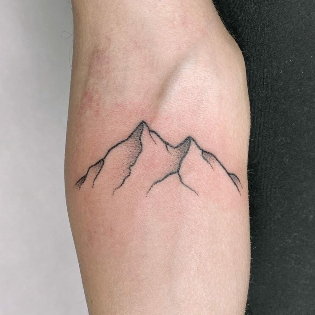 Simple mountain tattoos