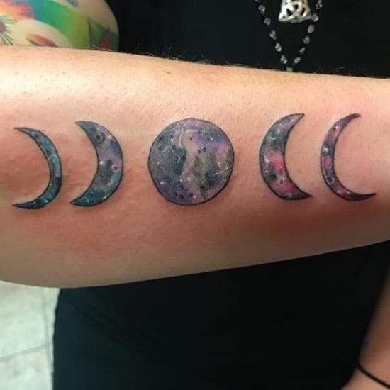 phases of the moon tattoo