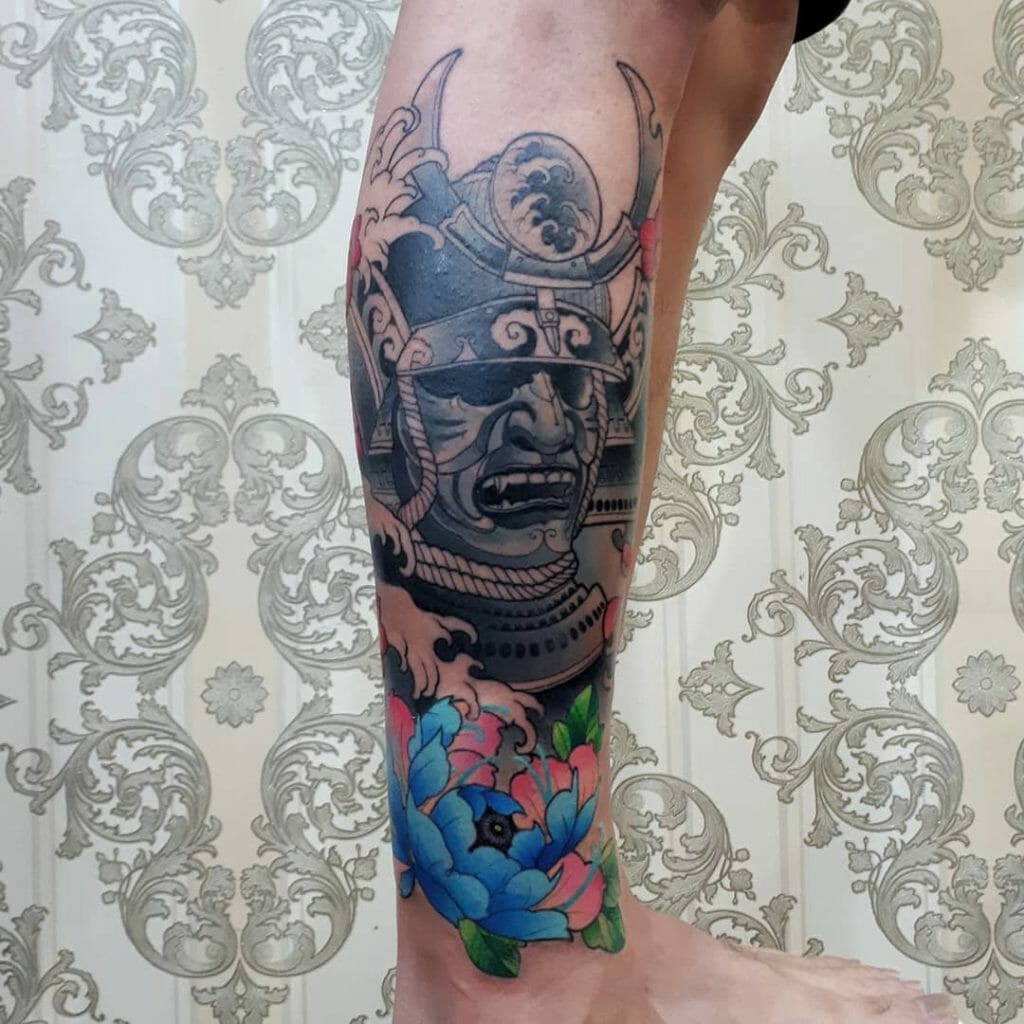 samurai mask tattoo
