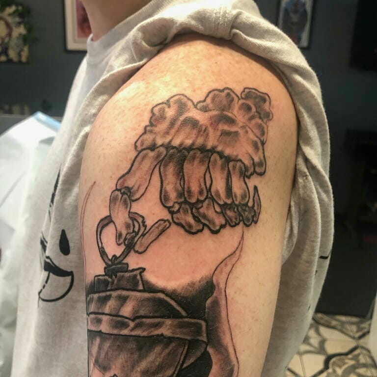 Skeleton Hand Sleeve Tattoo