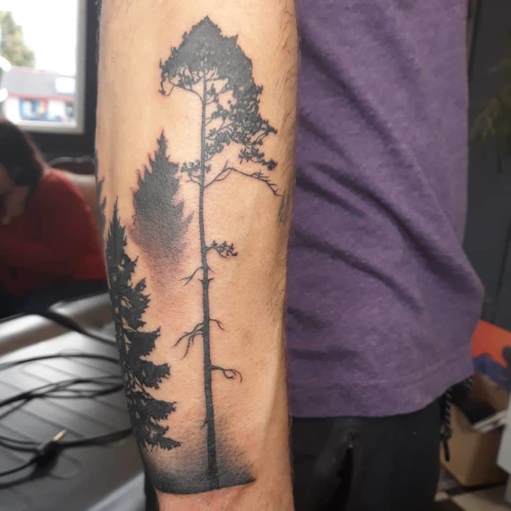 pine tree tattoo