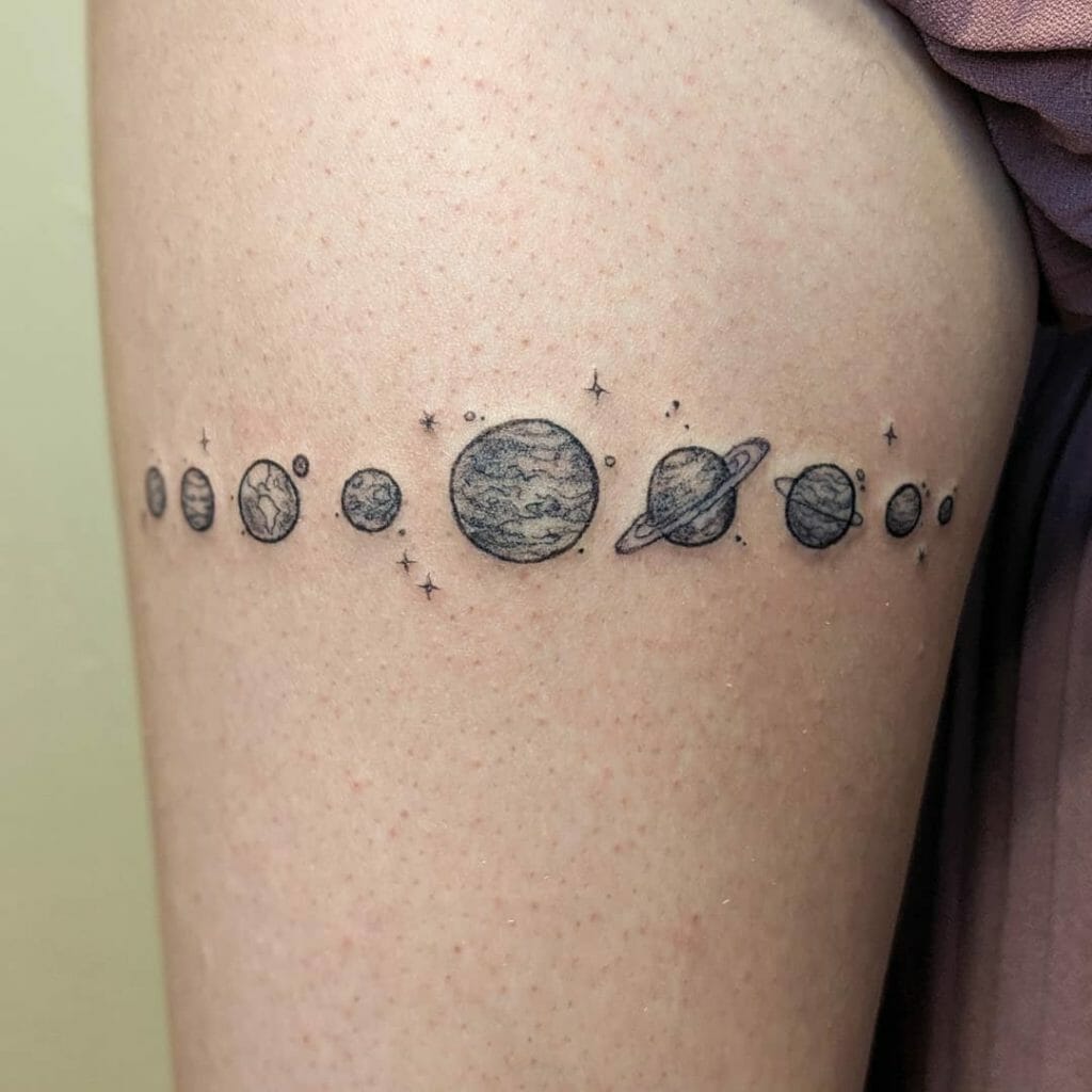 solar system tattoo