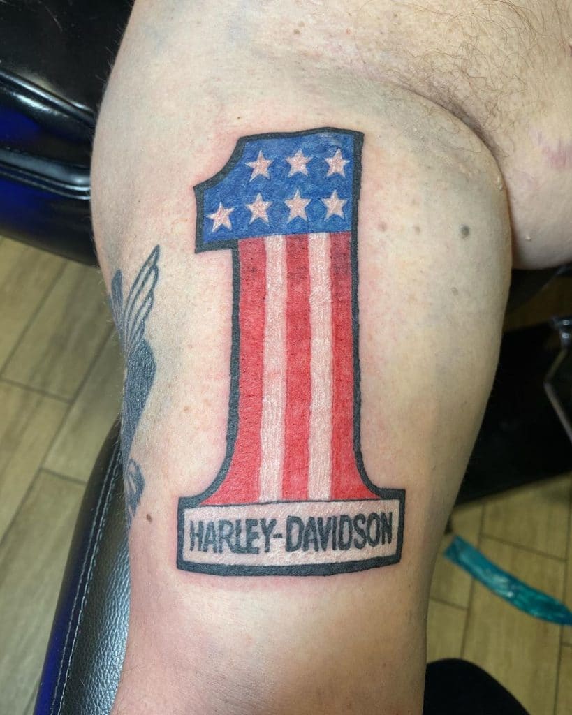 Harley Davidson Bike Tattoo