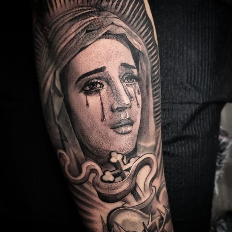101 Amazing Virgin Mary Tattoos For 2024!