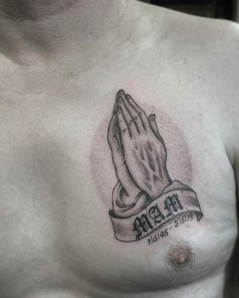 praying hands tattoo 