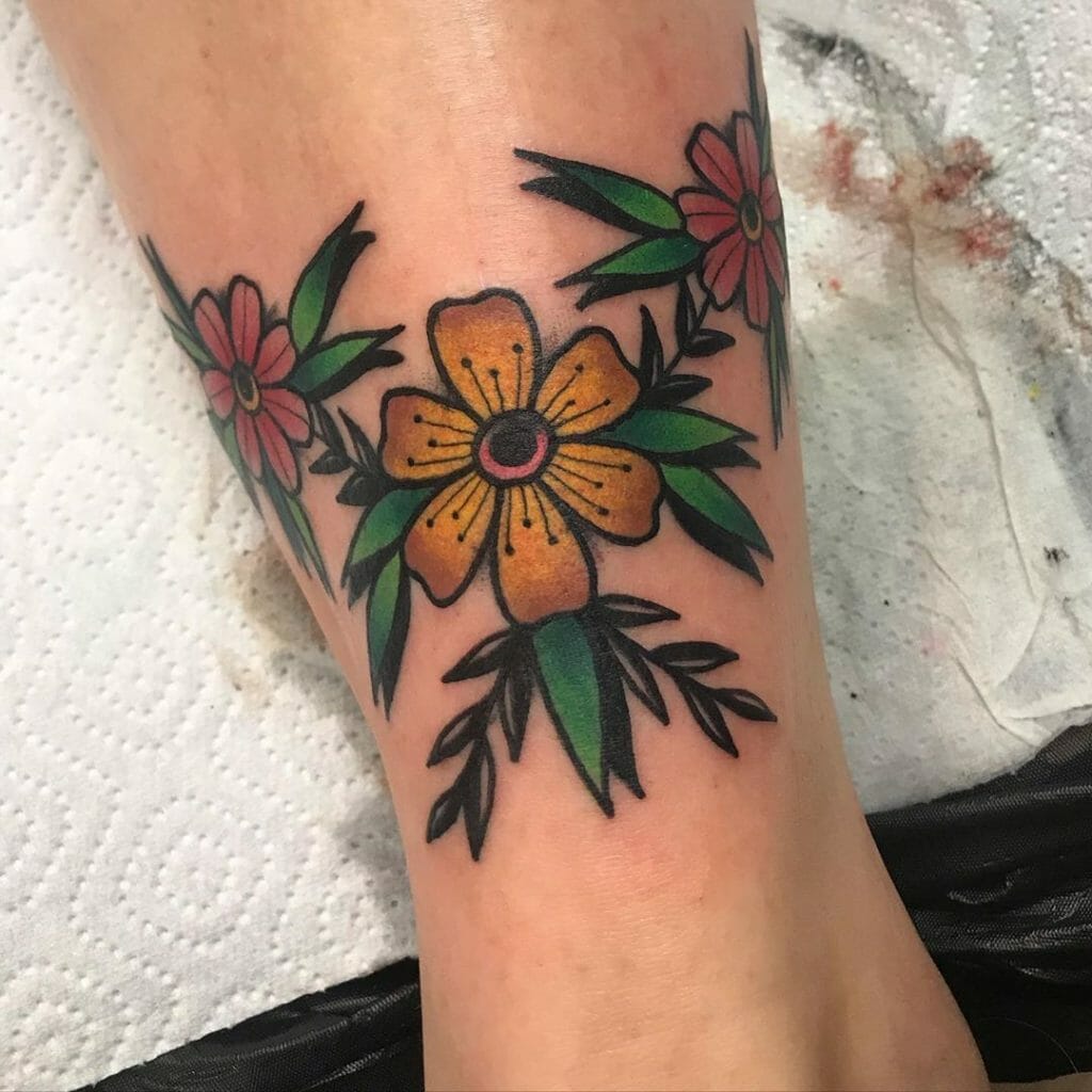 traditional flower tattoo