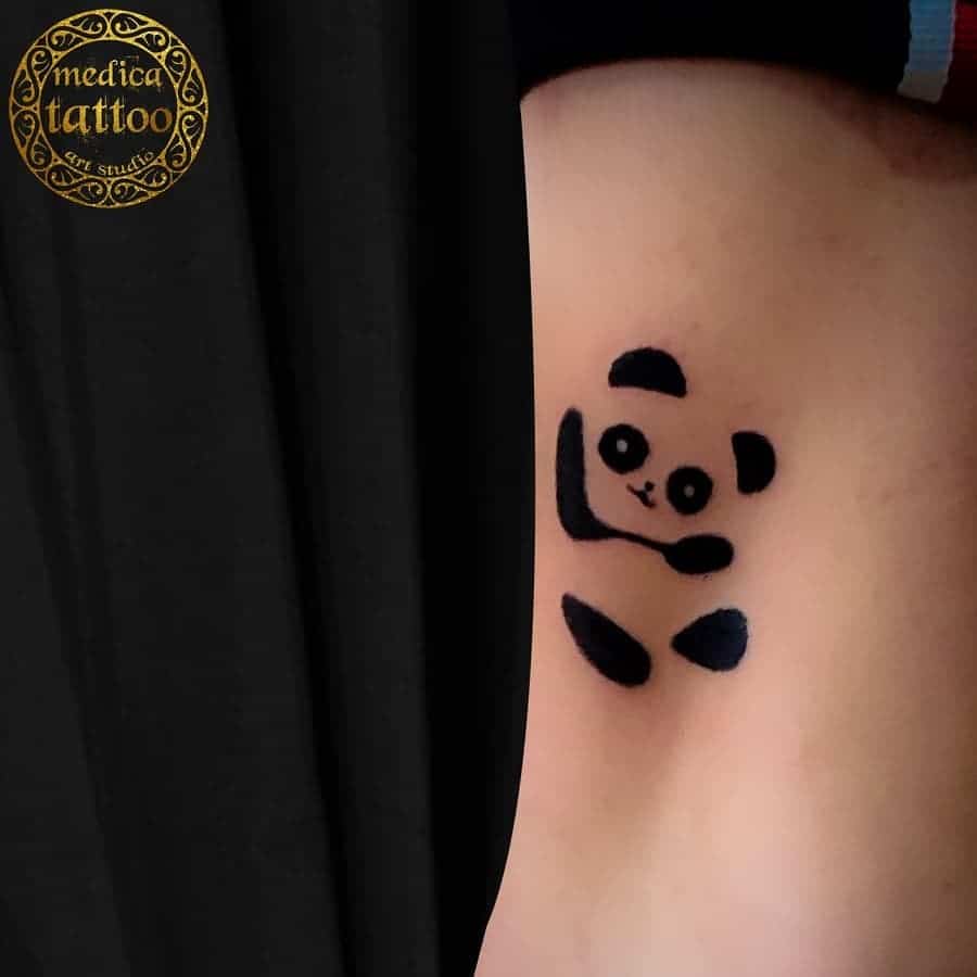 Tattoo uploaded by Bahadır Cem Börekcioğlu  Panda  Instagram  karincatattoo panda pandatattoo necktattoo minimaltattoo smalltattoo  minimalism little cute istanbul womantattoo tattooidea small   Tattoodo