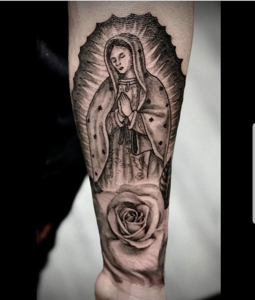virgin mary tattoo