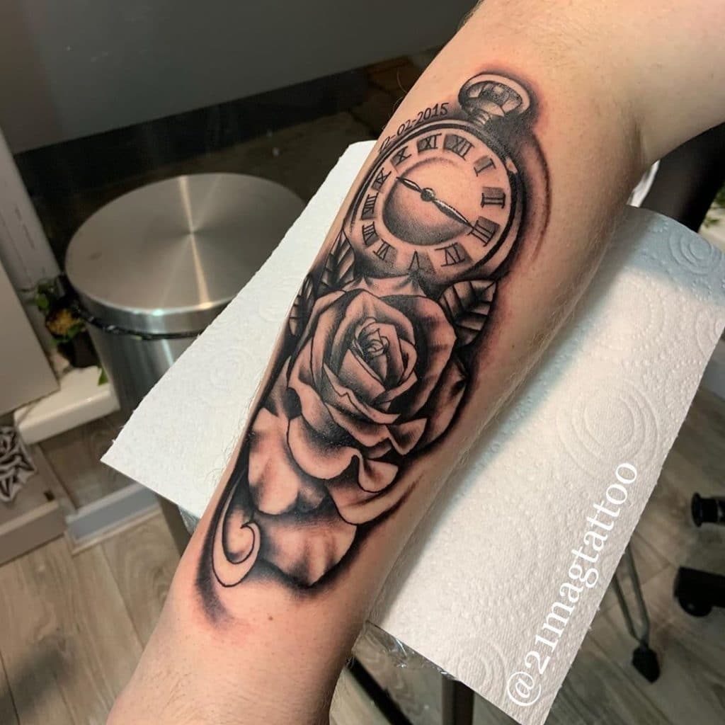 Half Sleeve Rose Tattoo Ideas