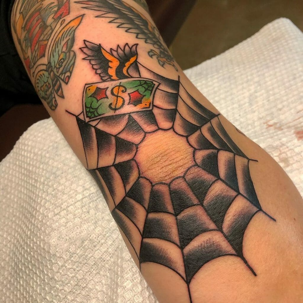spider web tattoo