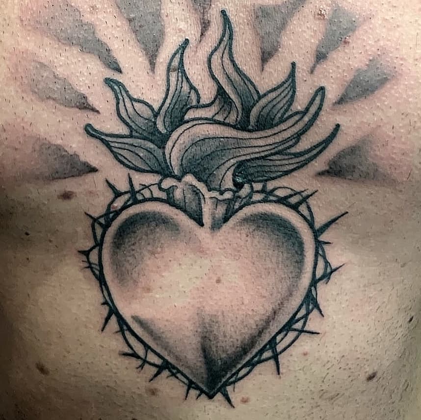 sacred heart tattoo