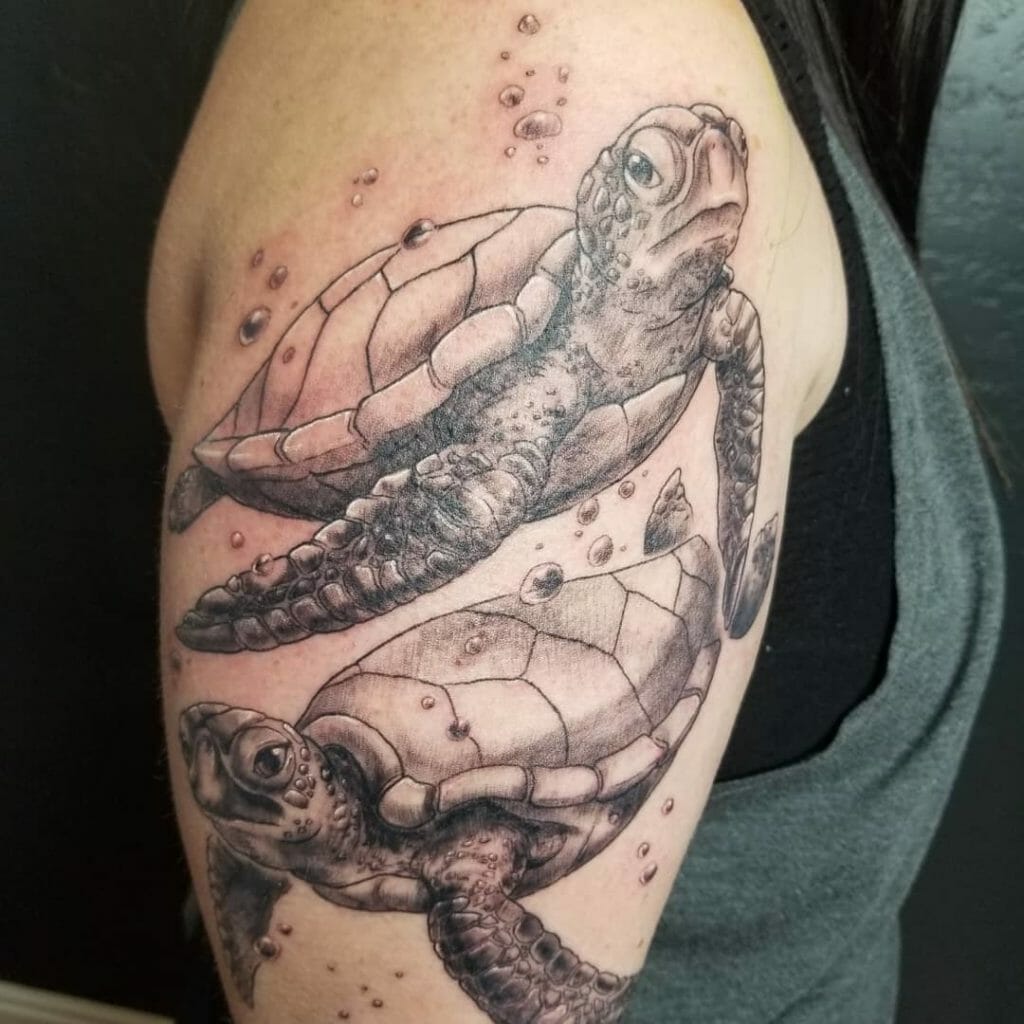 Sea Turtle Tattoo Black And White