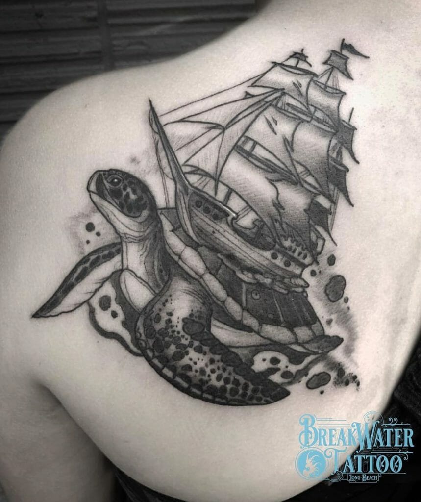Black Sea Turtle Tattoo