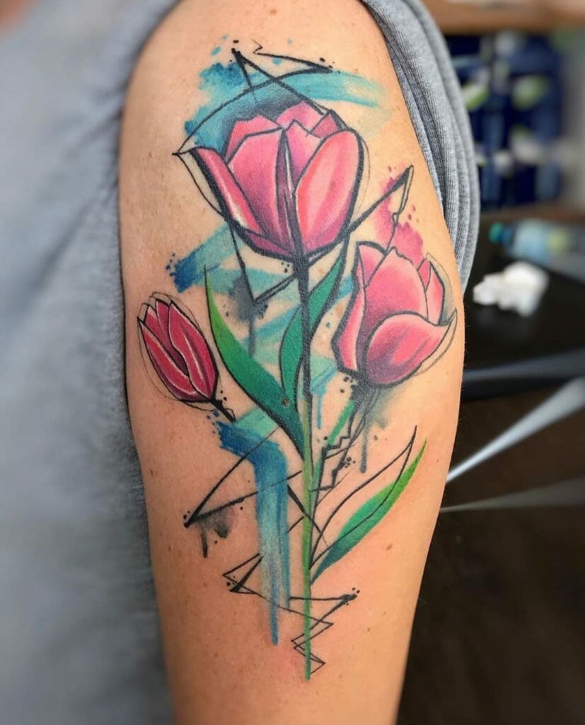 Bold flower tattoo