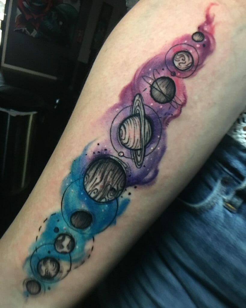 Solar system tattoo6