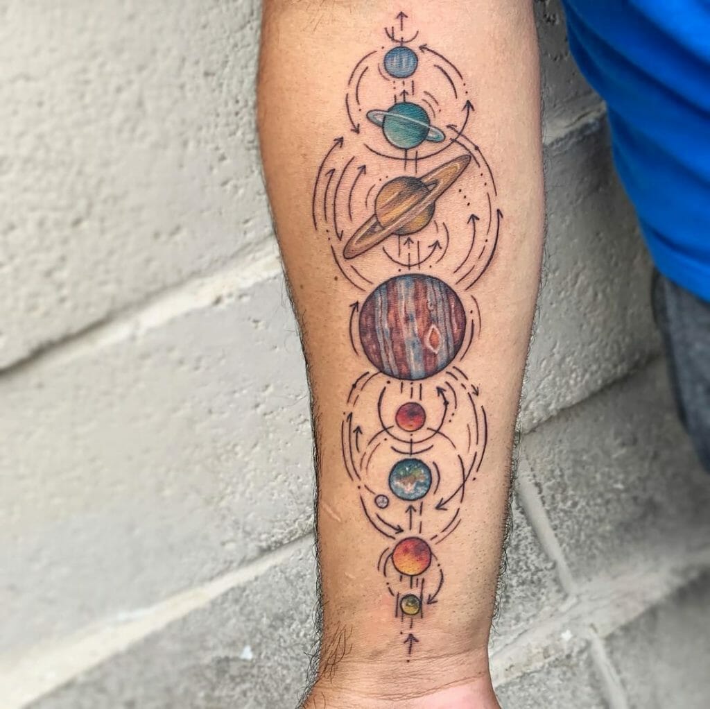 Solar system tattoo8