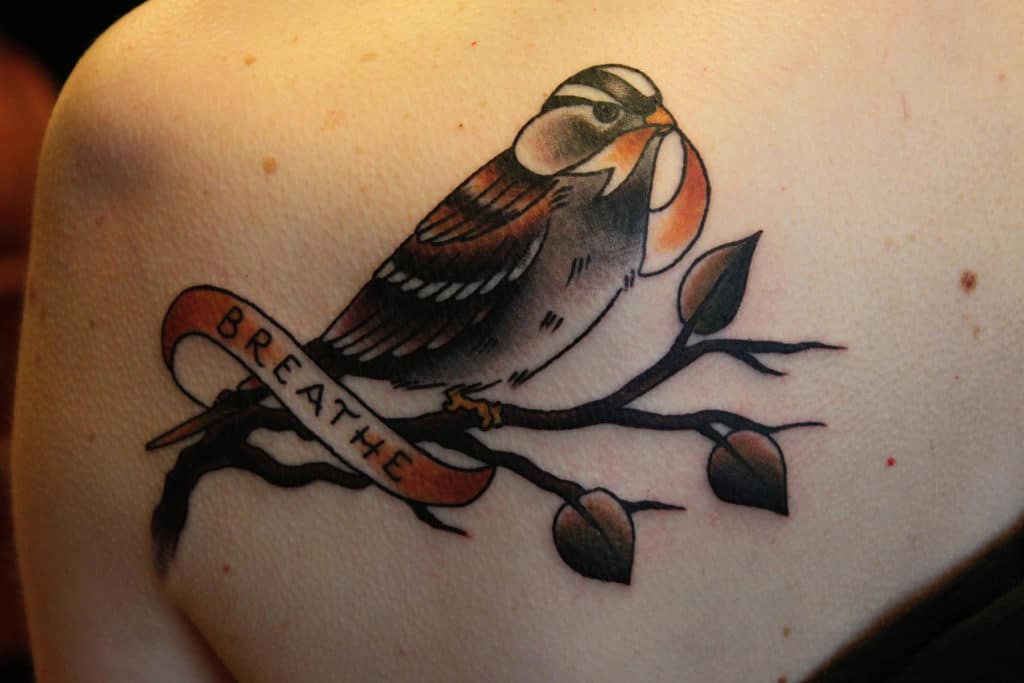 Sparrow Bird Tattoo1