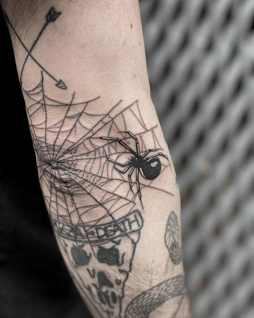 Spider web tattoo1