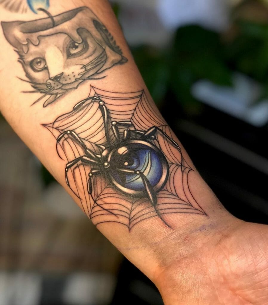 Spider web tattoo4