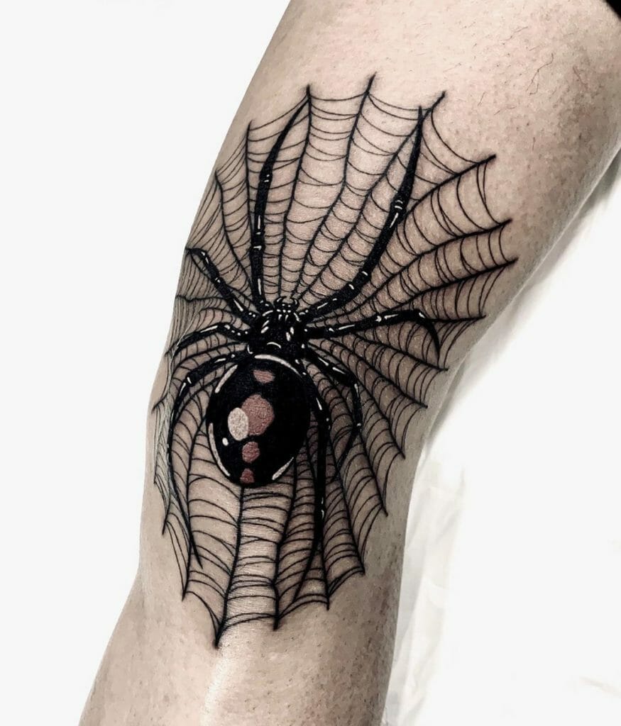 Spider web tattoo6