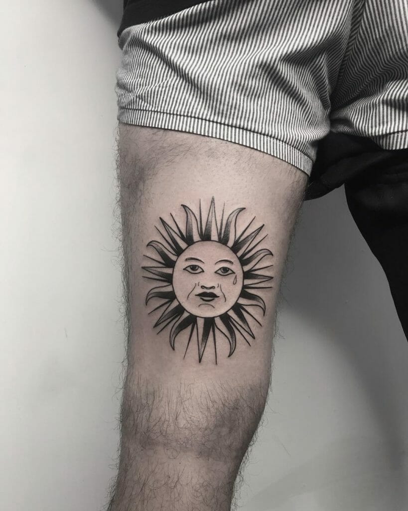 Sun design tattoo