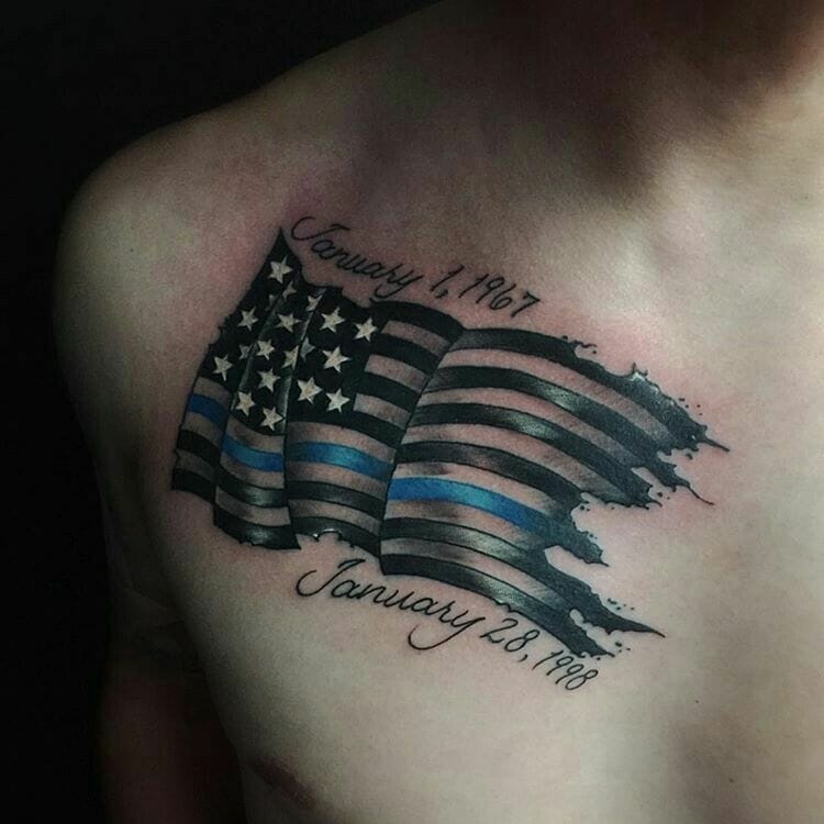 101 Amazing Thin Blue Line Tattoo Ideas That Will Blow Your Mind! - Outsons