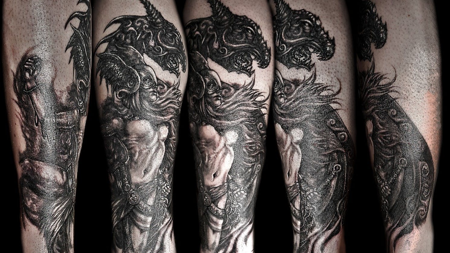 Winged Horns Of Odin Norse Valkyrie Symbol Tattoo