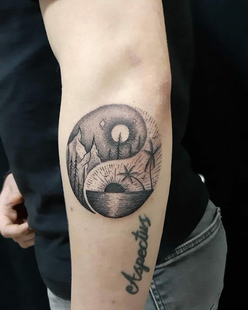 Yin yang tattoo design