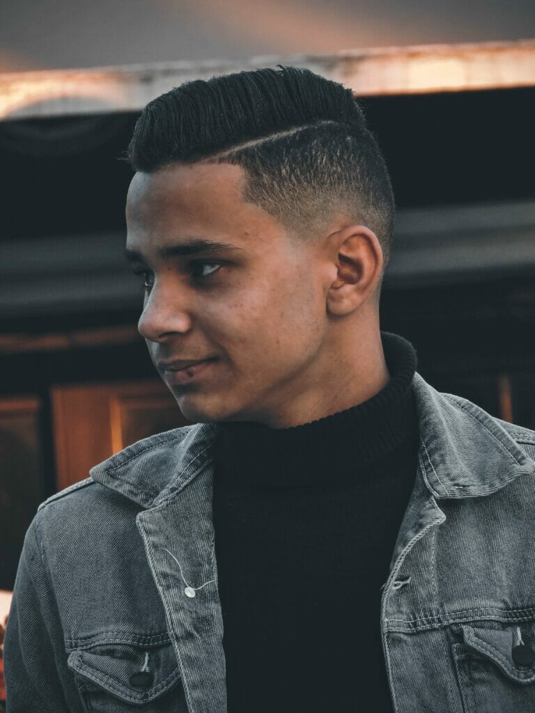 Retro Style Hairstyle With A Taper Fade