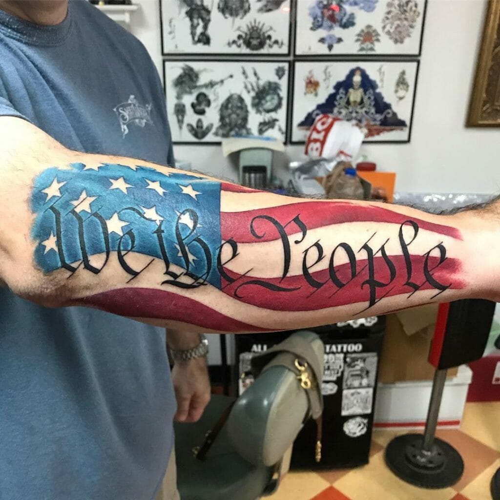 American Flag We The People Tattoo 3 Outsons