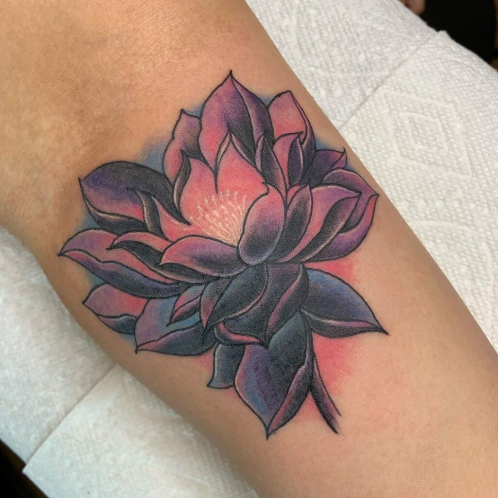 Black Lotus Tattoos Unique Design On Arm Outsons