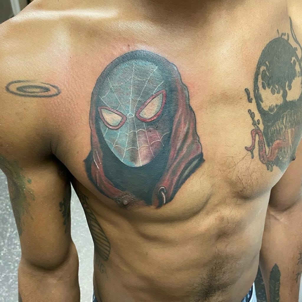 Black Spiderman Tattoo Chest 2 Outsons