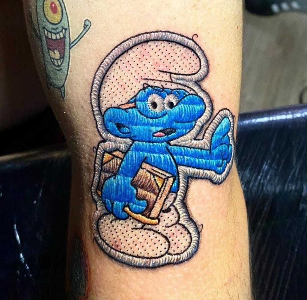 Blue Smurf Cool Patch Tattoo Outsons