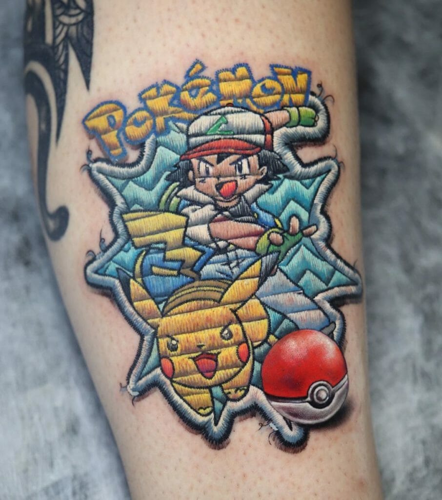 Cartoon Pokemon Inspired Embroidery Tattoos Outsons