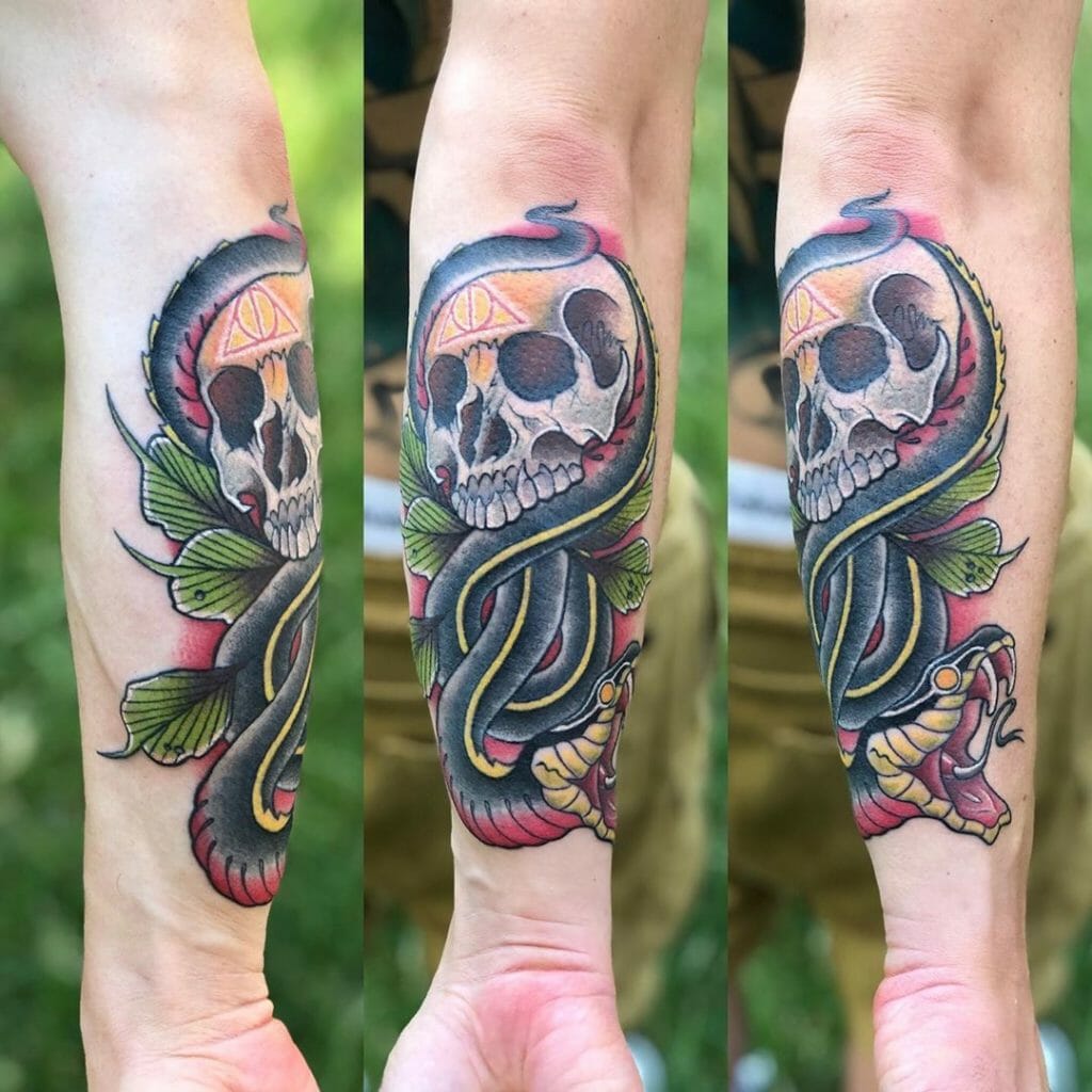 Colorful Death Eaters Mark Tattoo Outsons