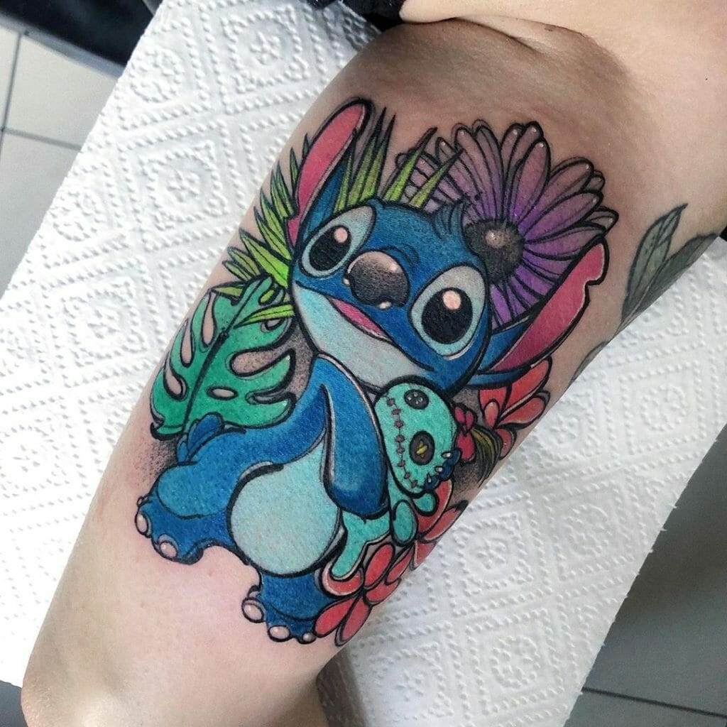 Colorful Stitch Tattoo Design Outsons