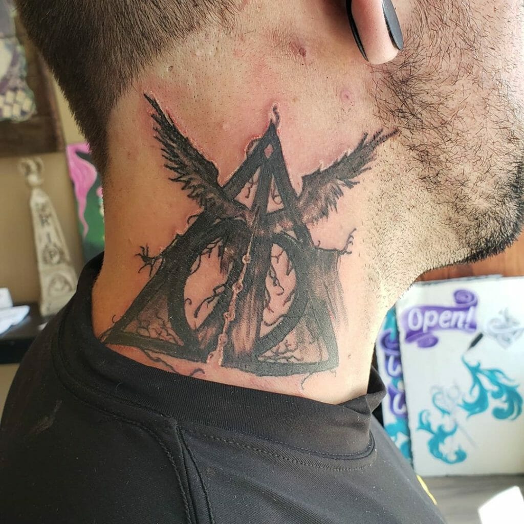 Deathly Hallows Symbol On Neck Outsons