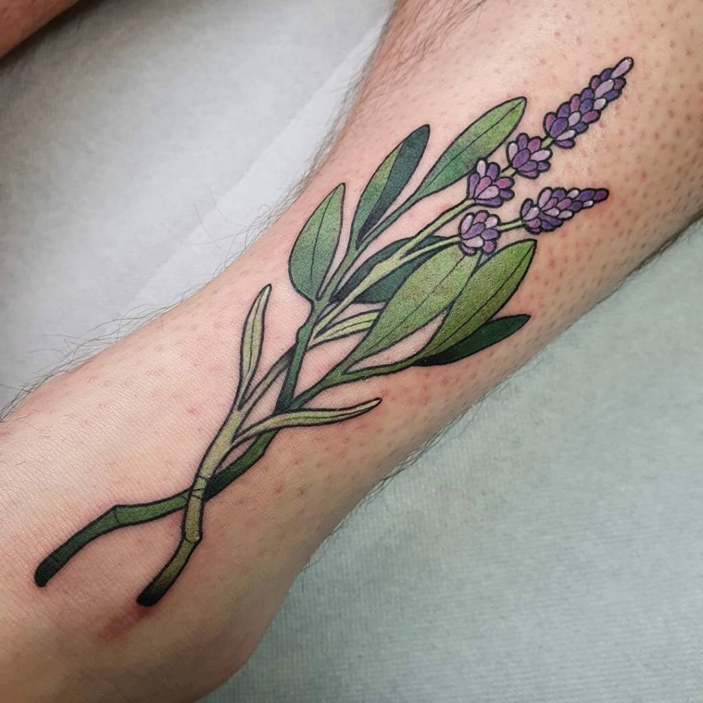 Flower Tattoos Lavender Design 1 Outsons
