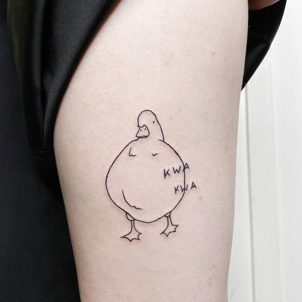 Funny Duck Tattoo Outline Outsons