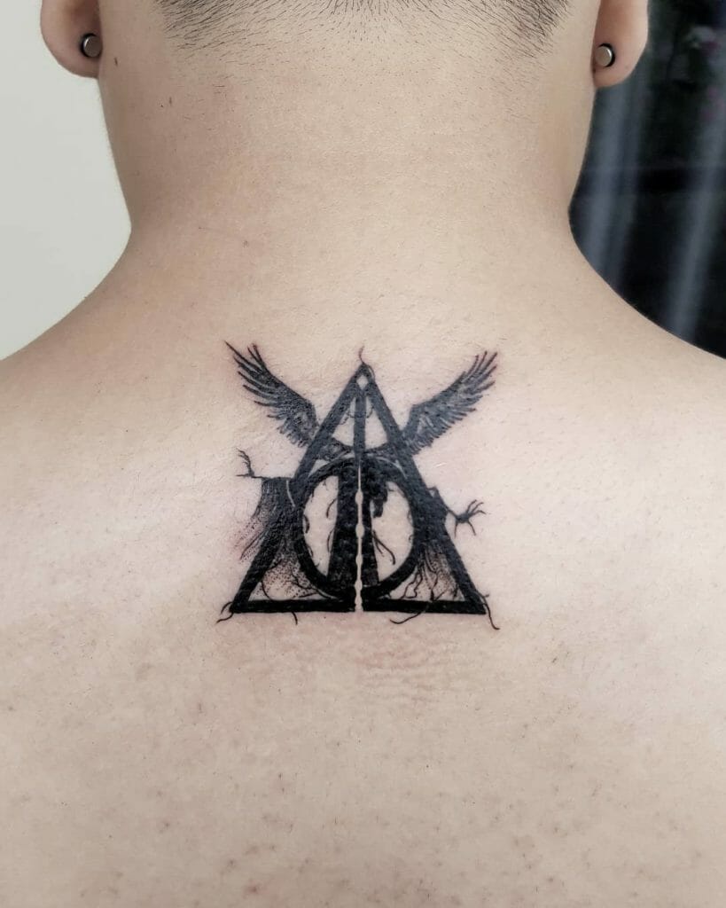 Harry Potter Deathly Hallows Neck Tattoo 2 Outsons