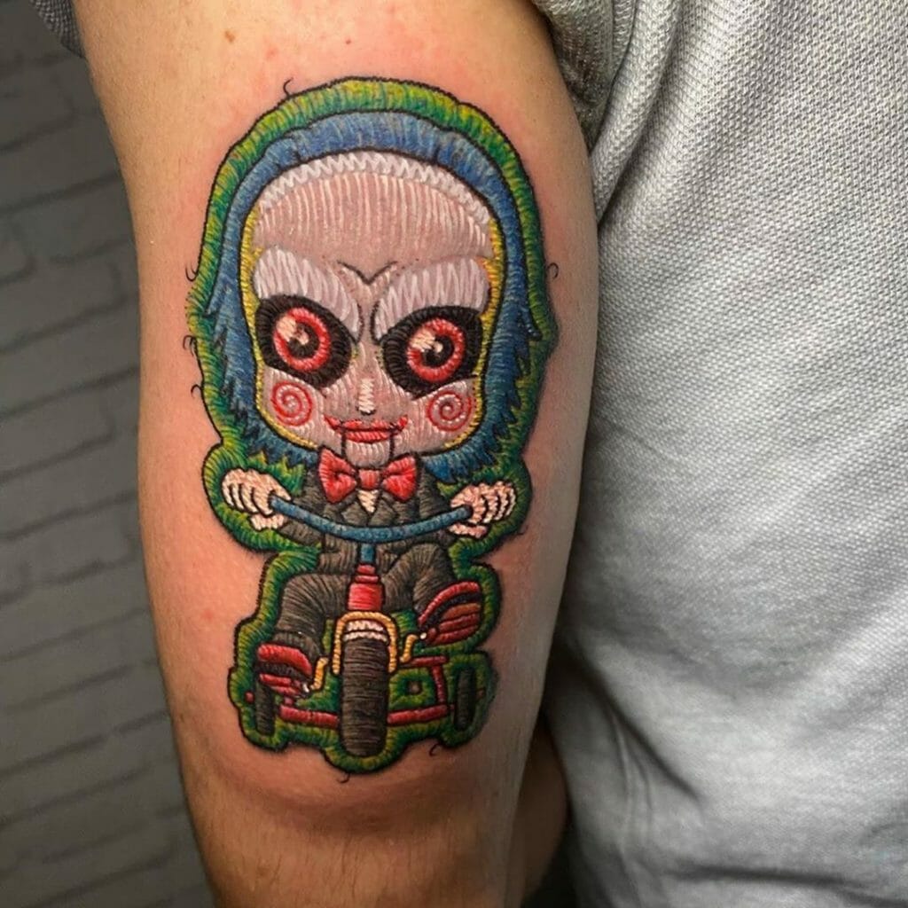 Jigsaw Inspired Embroidery Tattoo Outsons